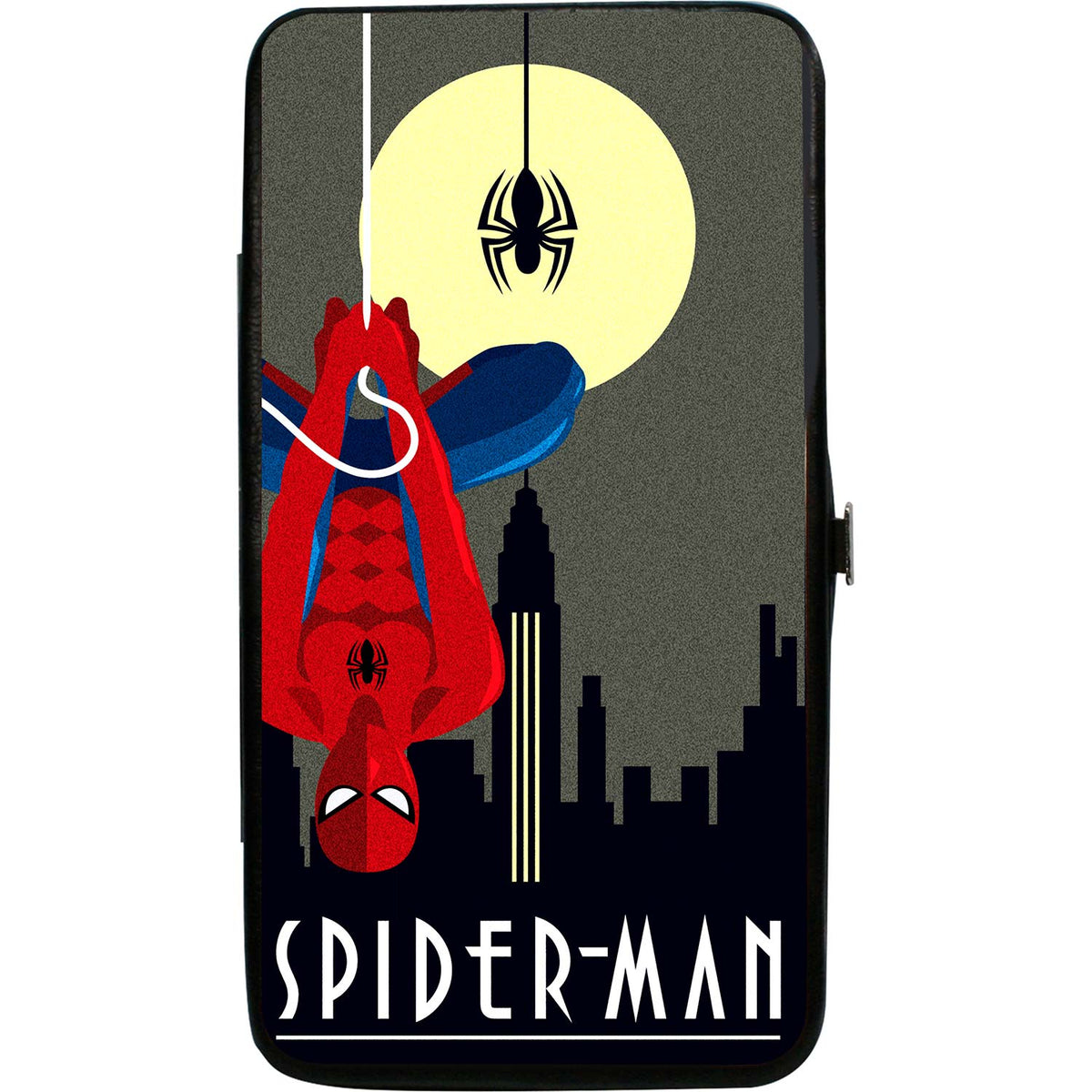 Marvel Comics Art Deco Full Moon Spider-Man Skyline Girls Wallet Front