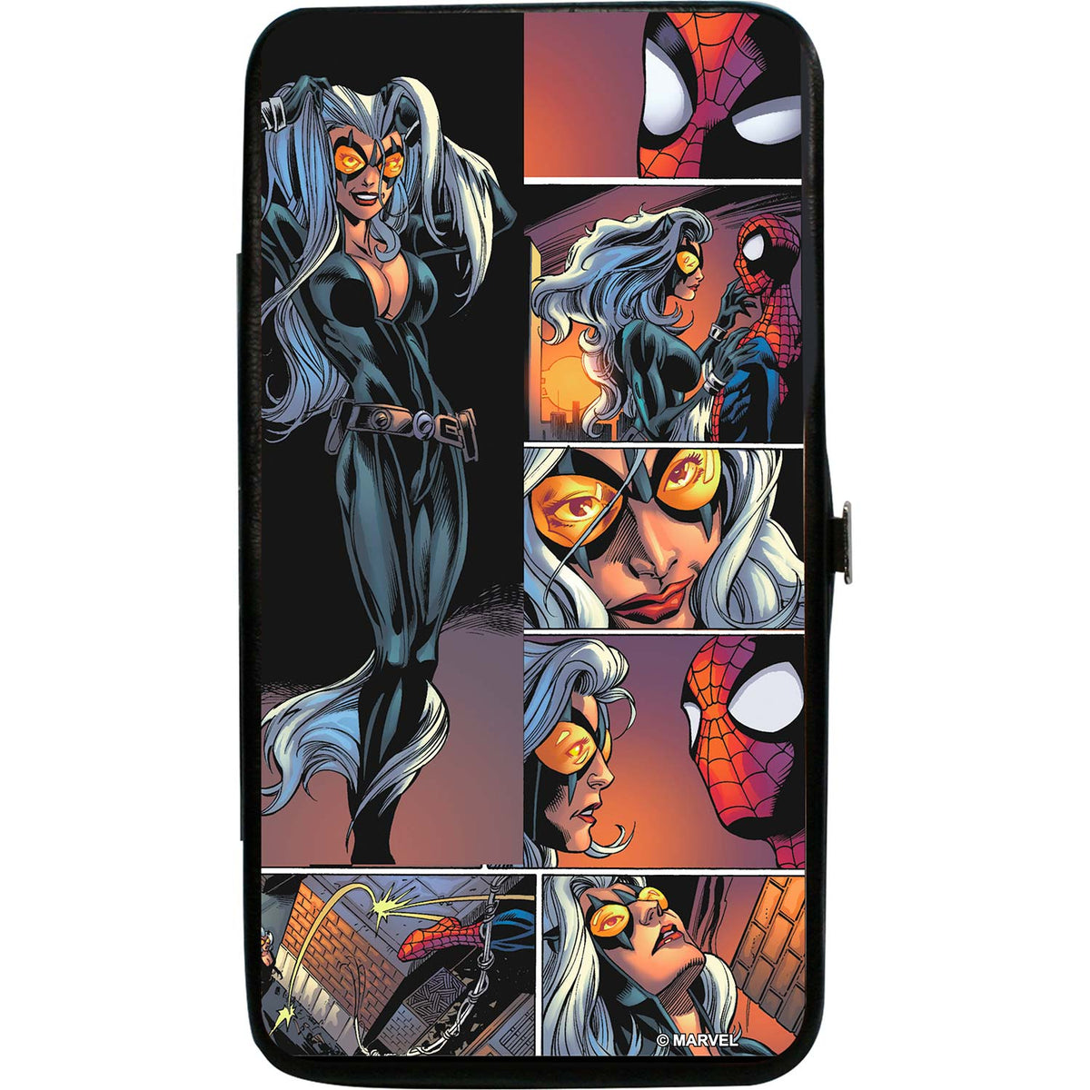 Marvel Comics Spider-Man & Black Cat Scene Blocks Girls Wallet Back