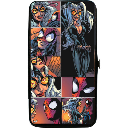 Marvel Comics Spider-Man & Black Cat Scene Blocks Girls Wallet Front