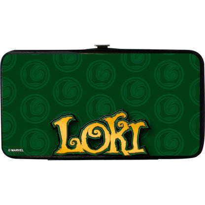 Marvel Comics Chibi Thor Pose  Loki/Loki Logo Greens/Gold Girls Wallet Back