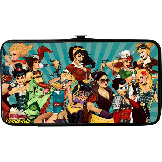 DC Comics 12-Dc Bombshells Group Pose/Rays Blues Girls Wallet Front