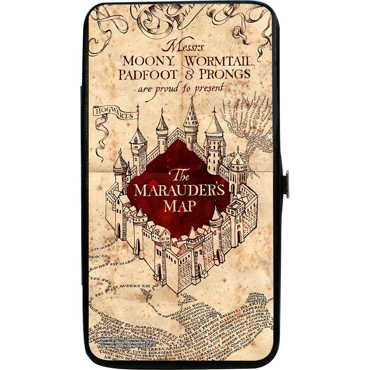 Harry Potter Hogwarts School The Marauders Map Tan/Reds Girls Wallet Back