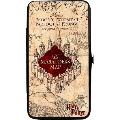 Harry Potter Hogwarts School The Marauders Map Tan/Reds Girls Wallet Front