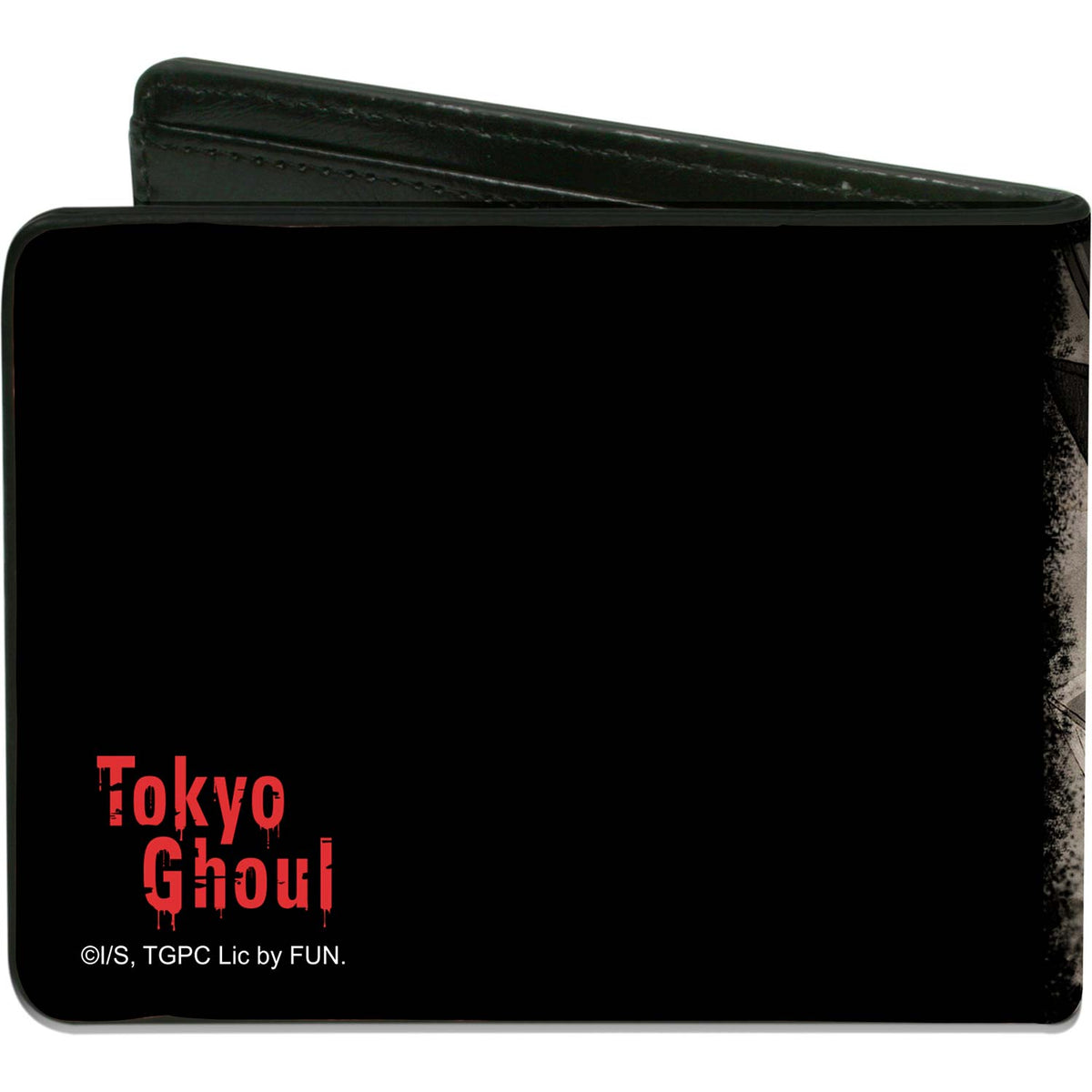Masked Ken Kaneki Face Close Up  Tokyo Ghoul Black/Grays/Red Bi-Fold Back