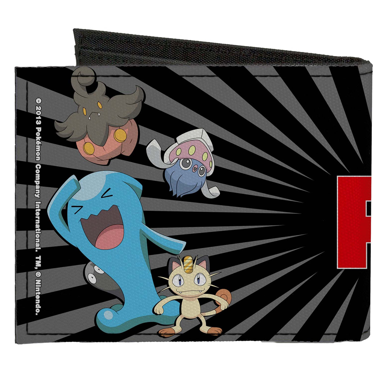 Pokemon Team Rocket Jessie/James Prepare For Trouble!  Pok�mon Group Pose Rays Black Bi-Fold Back