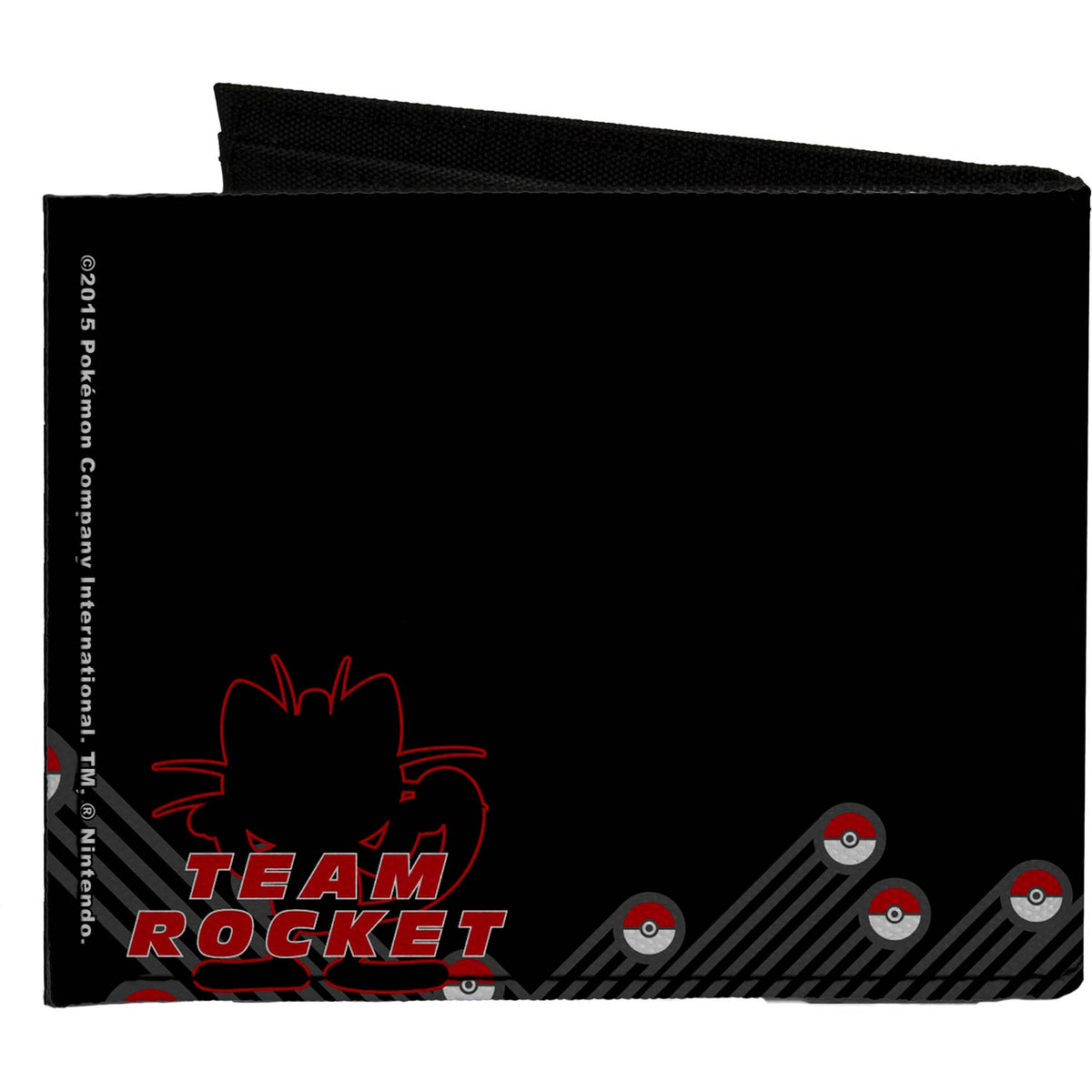 Pokemon Team Rocket "R"/James & Jessie Silhouette  Team Rocket/Meowth Black/Grays/Re Bi-Fold Back