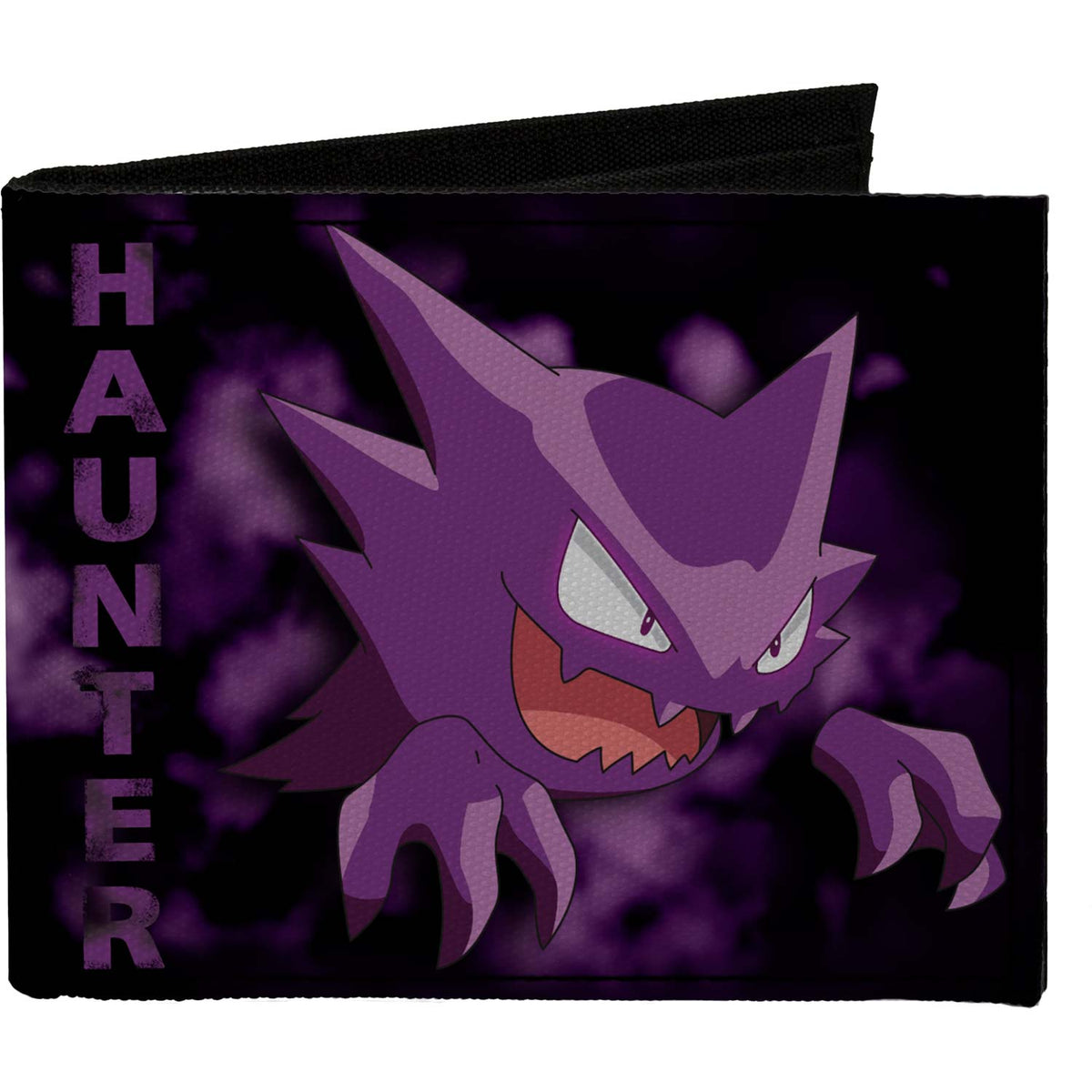 Pokemon Haunter Pose/Clouds Black/Purples Bi-Fold Front