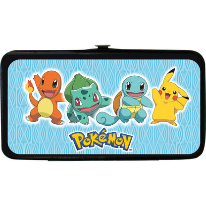 Pokemon Pok�mon/Pikachu & Kanto Starter Pok�mon Stripe Blue Poke Ball Monogram Girls Wallet Front