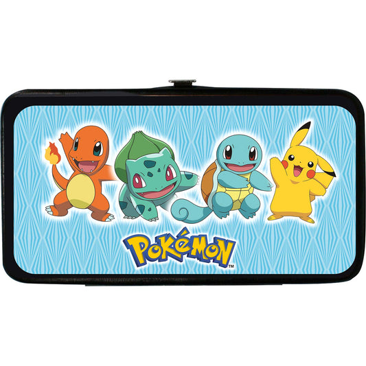 Pokemon Pok�mon/Pikachu & Kanto Starter Pok�mon Stripe Blue Poke Ball Monogram Girls Wallet Front