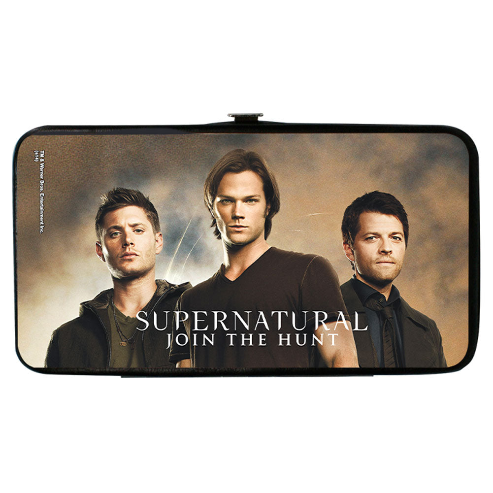 Dean, Sam & Castiel Group Supernatural Join The Hunt Girls Wallet Back