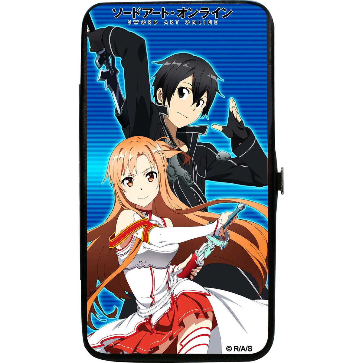 Sword Art Online Asuna & Kirito Pose Stripe Blues Girls Wallet Back