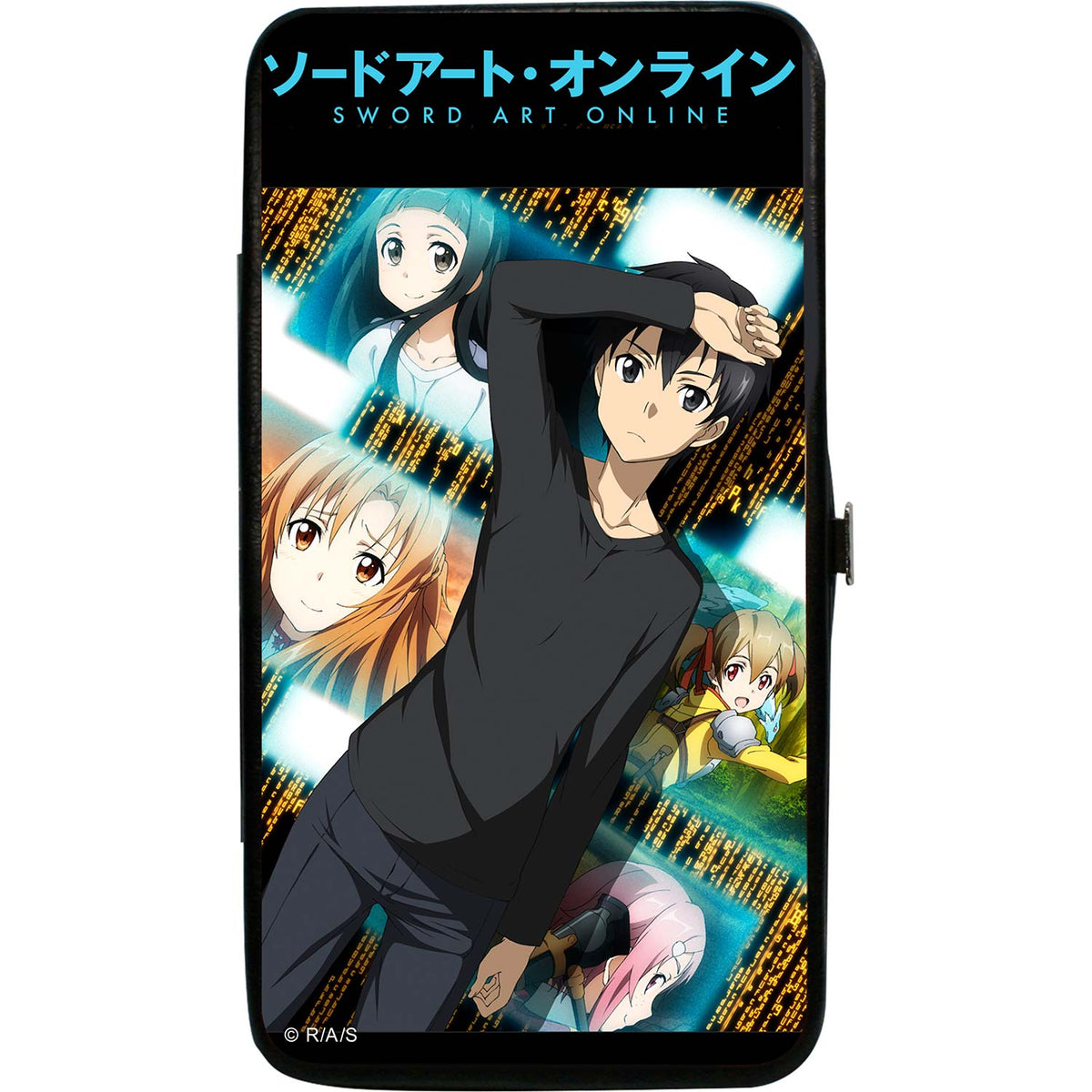 Sword Art Online Kirito Pose/Yui/Asuna/Silica/Lisbeth Blocks Girls Wallet Back