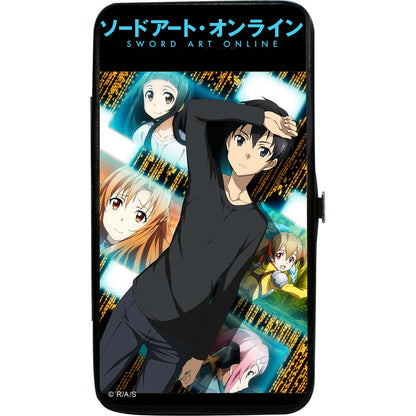 Sword Art Online Kirito Pose/Yui/Asuna/Silica/Lisbeth Blocks Girls Wallet Back