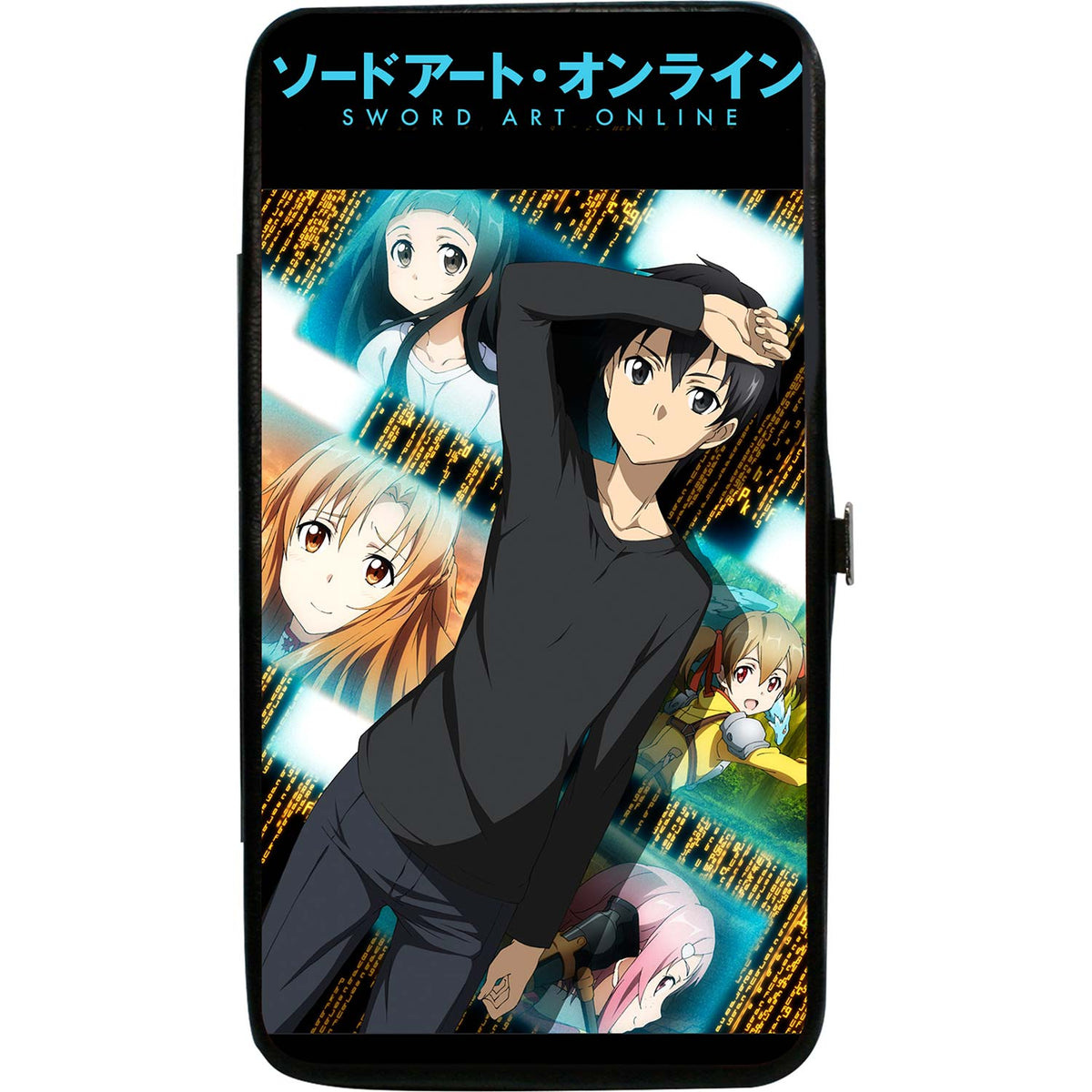Sword Art Online Kirito Pose/Yui/Asuna/Silica/Lisbeth Blocks Girls Wallet Front