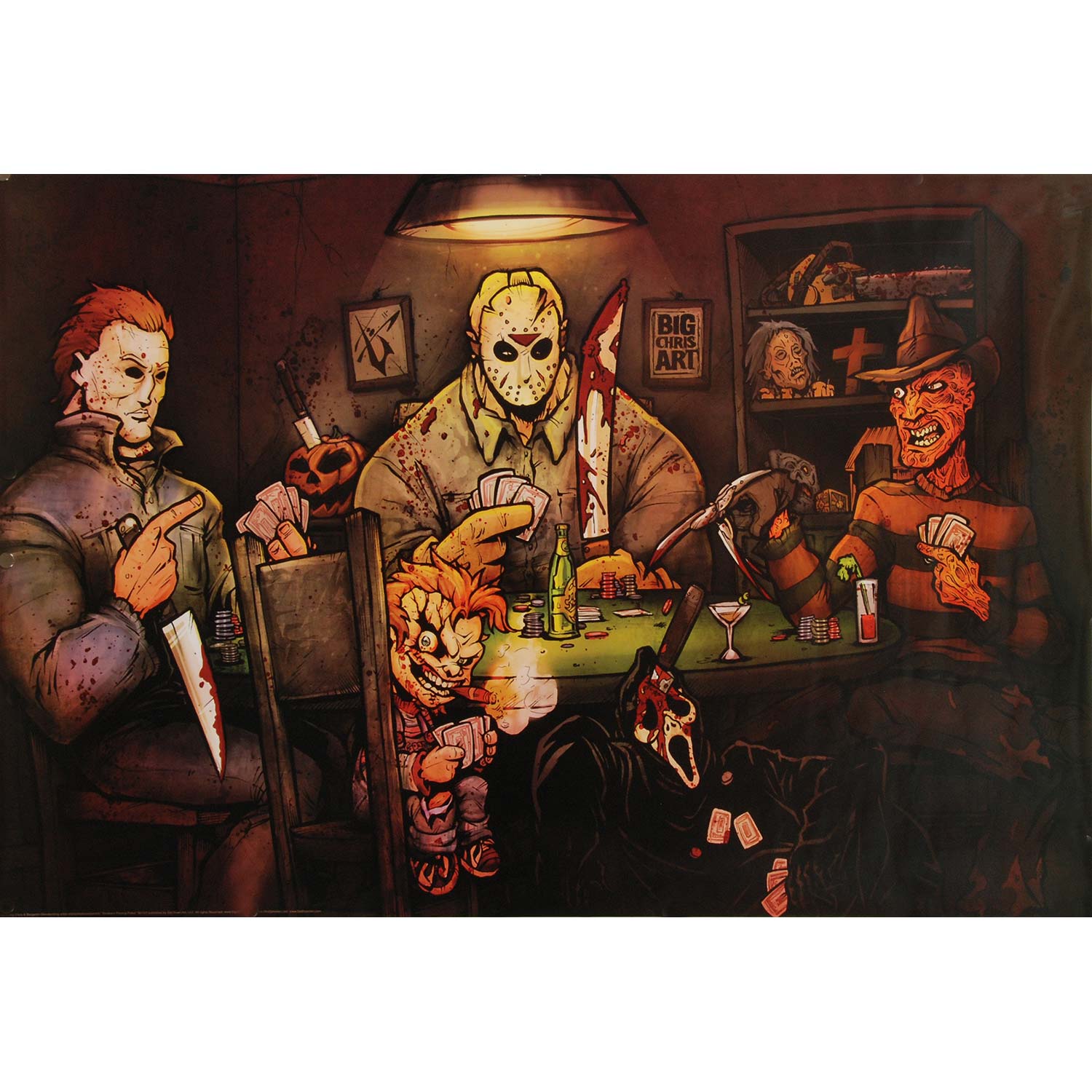 Slashers Playing Poker Domestic Poster