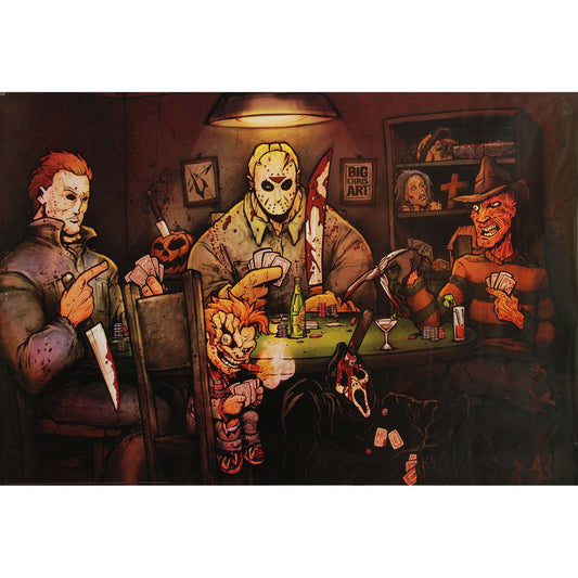 Big Chris Art Slashers Playing Poker Domestic Poster