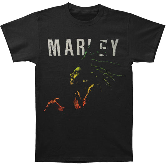Bob Marley Singing Slim Fit T-shirt Front