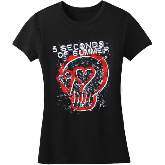 Plaid Skull Soft Junior Top