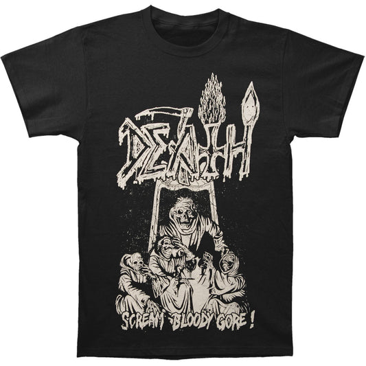 Death Death Scream Bloody Gore Line Art (Black) T-shirt