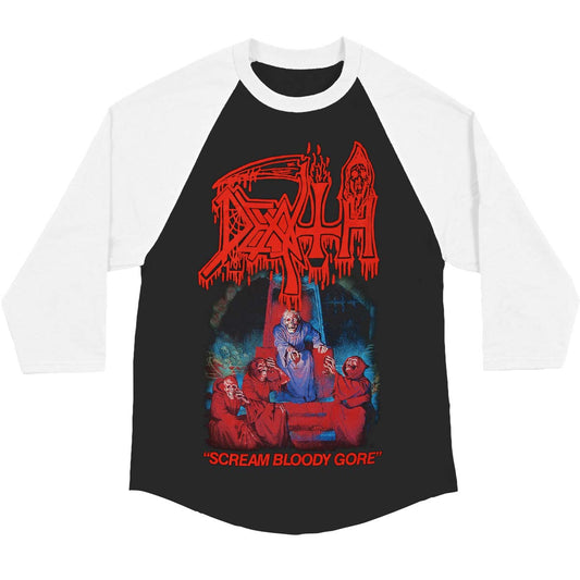 Death Scream Bloody Gore Baseball Jersey Front