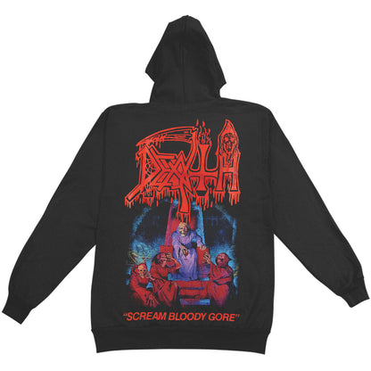 Death Scream Bloody Gore Zippered Hooded Sweatshirt Back