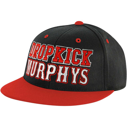 Dropkick Murphys DKM Snapback - Black And Red Baseball Cap Front