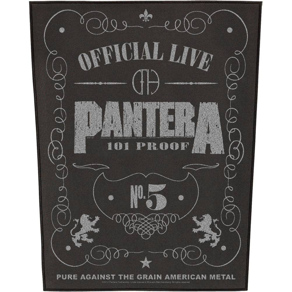 Pantera 101% Proof Back Patch Front