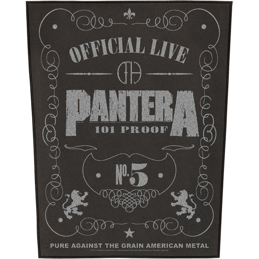 Pantera 101% Proof Back Patch Front