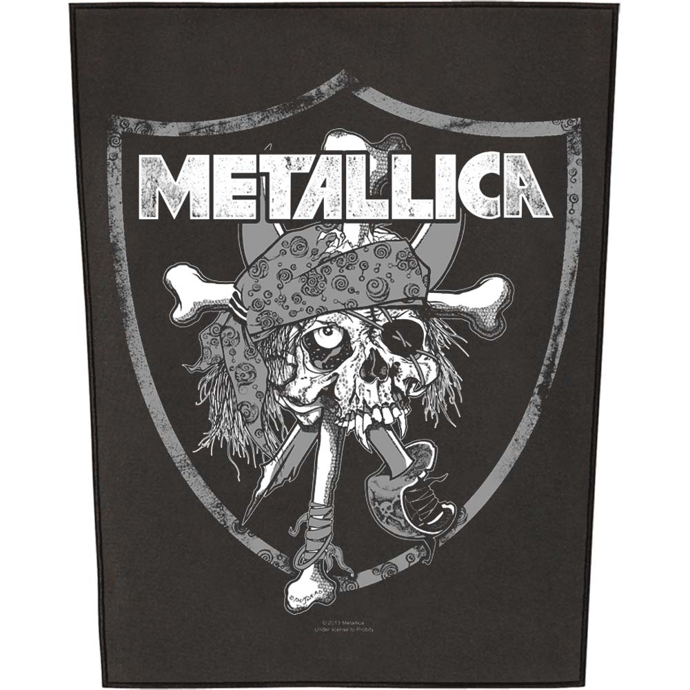 Metallica Raiders Skull Back Patch Front