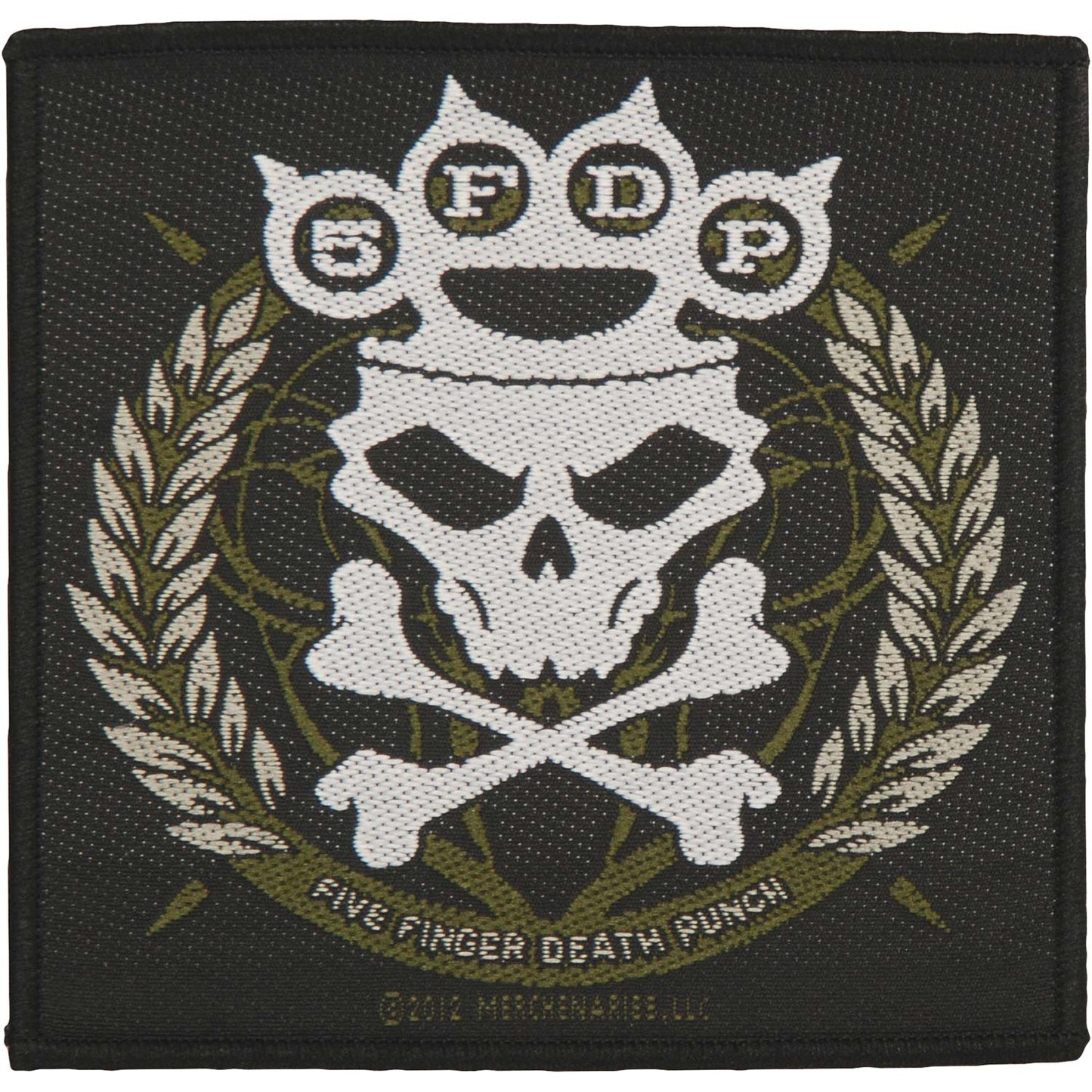 Five Finger Death Punch Knuckles Crown Woven Patch Front