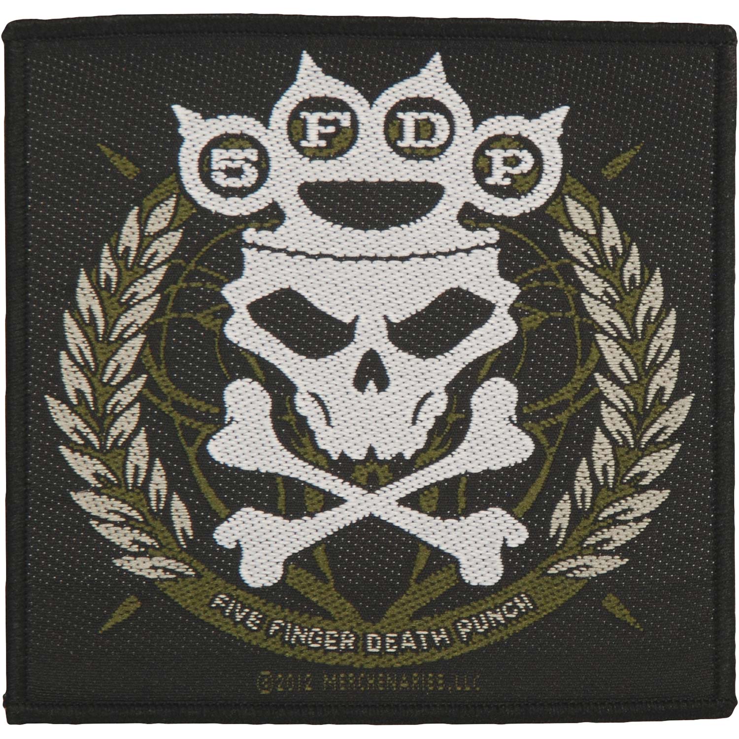 Five Finger Death Punch Knuckles Crown Woven Patch Front
