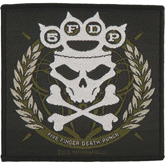 Five Finger Death Punch Knuckles Crown Woven Patch Front