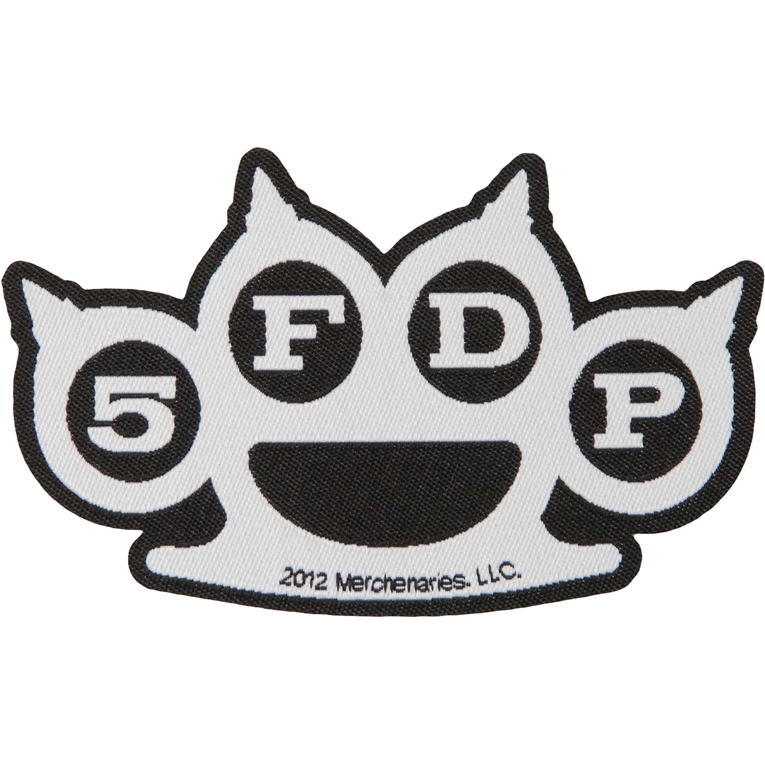 Five Finger Death Punch Knuckles Cut-Out Woven Patch Front