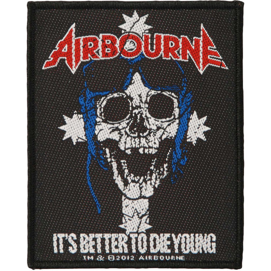 Airbourne It's Better To Die Young Woven Patch Front