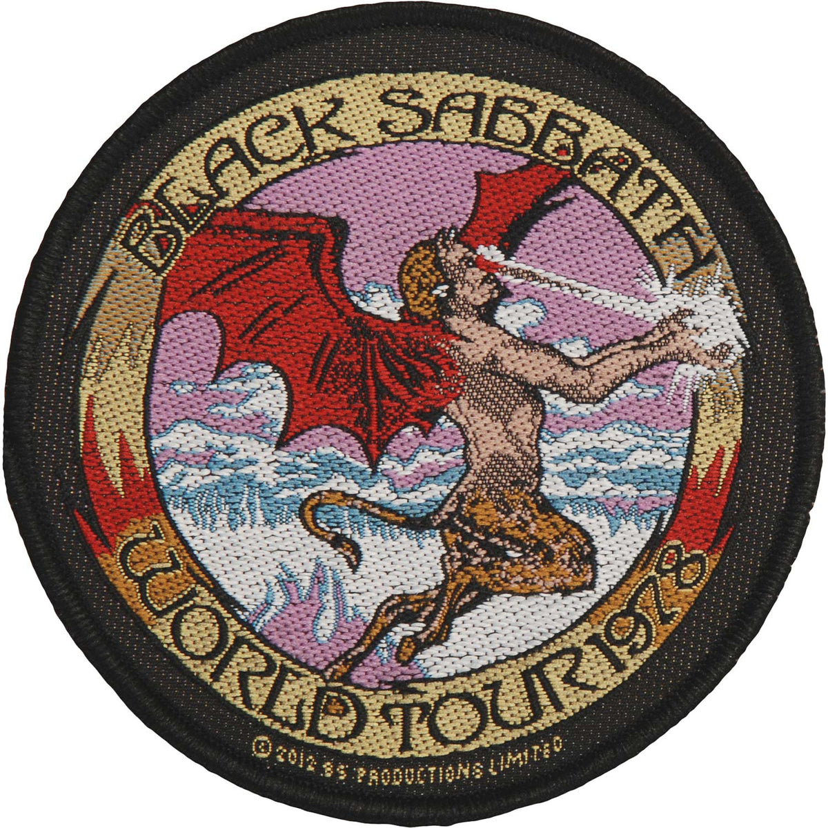 Black Sabbath World Tour '78 Woven Patch Front