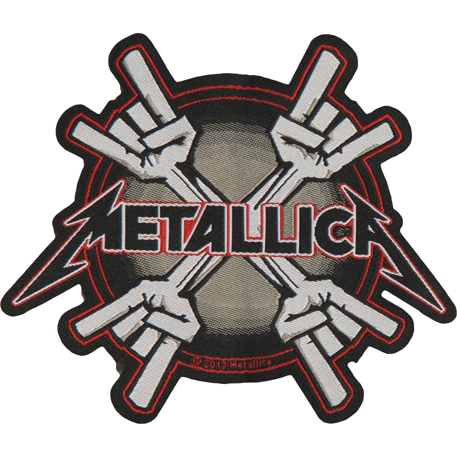 Metallica Metal Horns Woven Patch Front