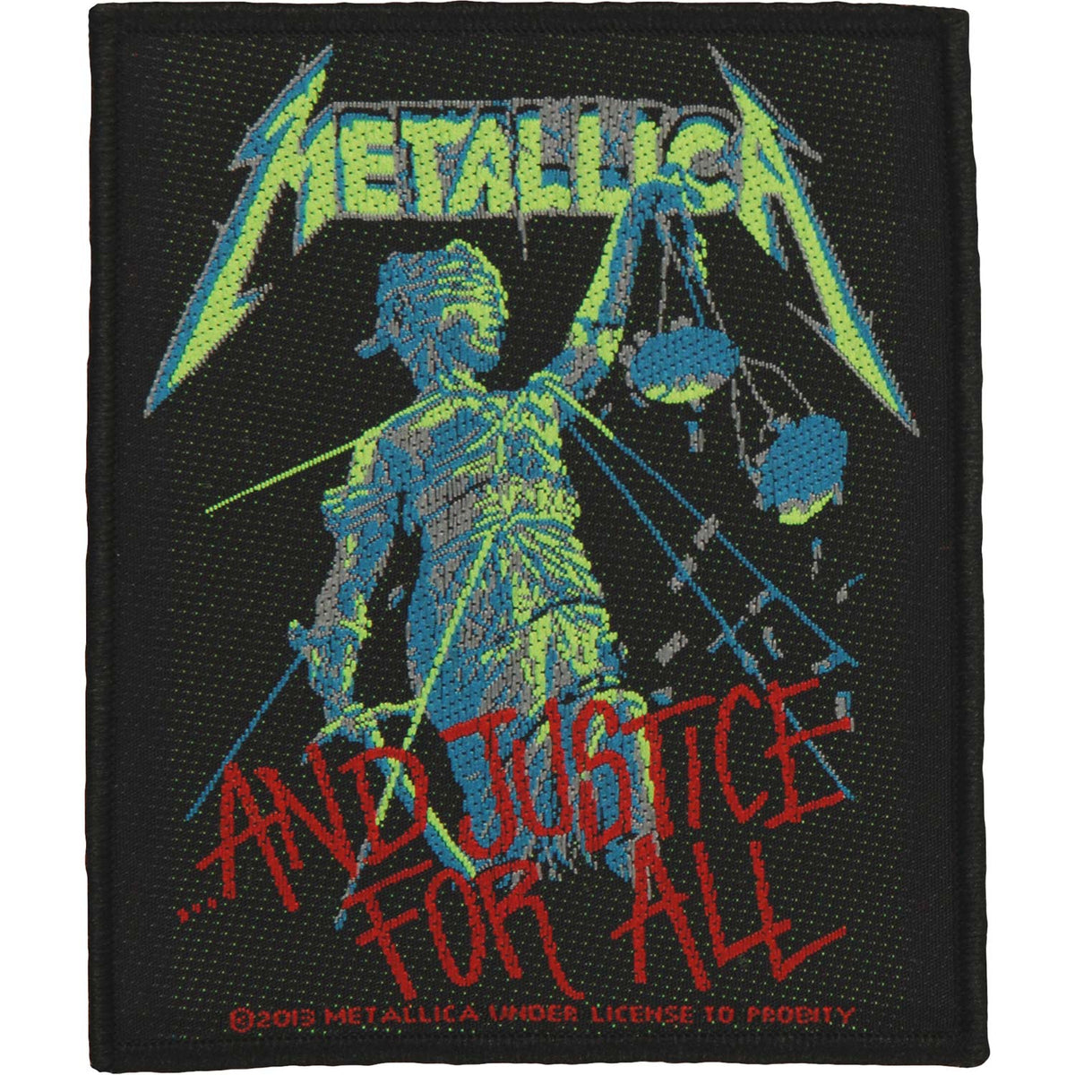Metallica And Justice For All Woven Patch Front