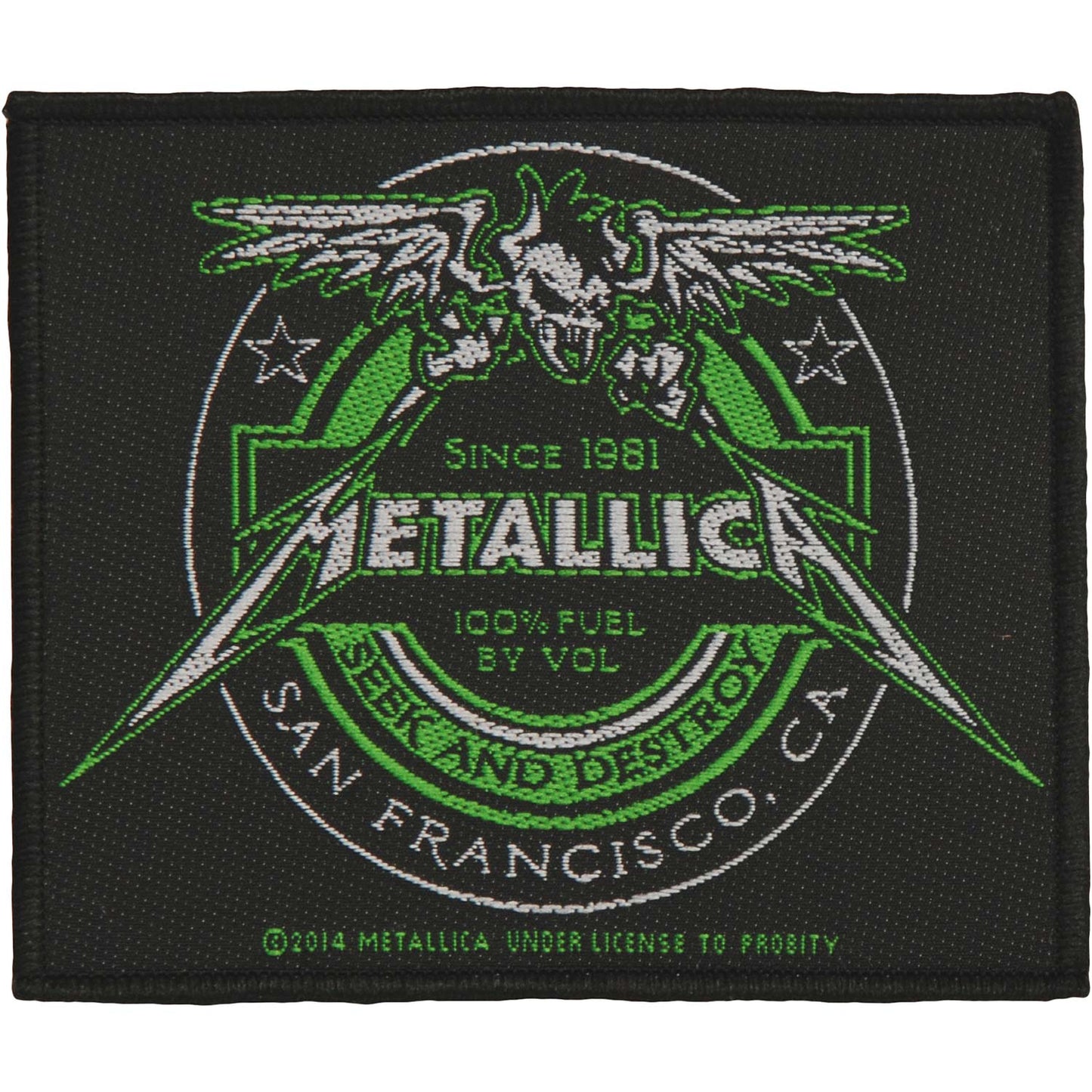 Metallica Beer Label Woven Patch Front