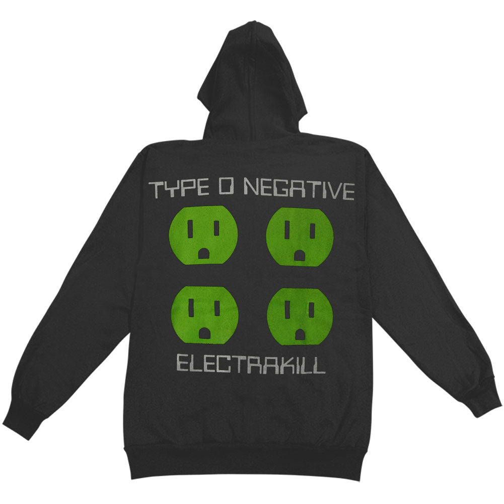 Type O Negative Electrakill Zippered Hooded Sweatshirt Back