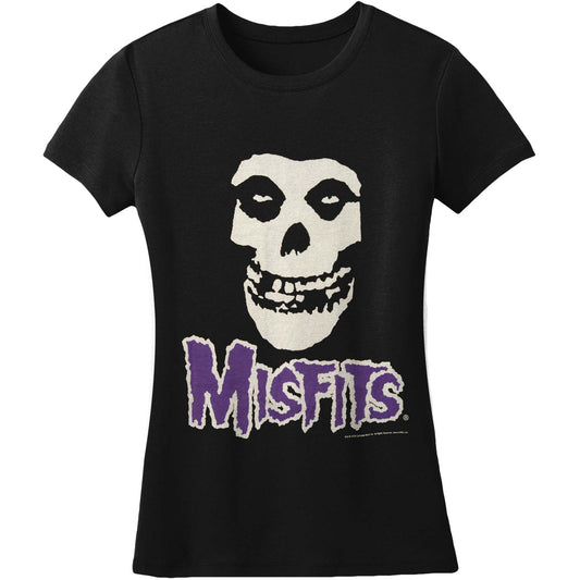 Fiend Skull Purple Logo Ladies Tee Soft Junior Top