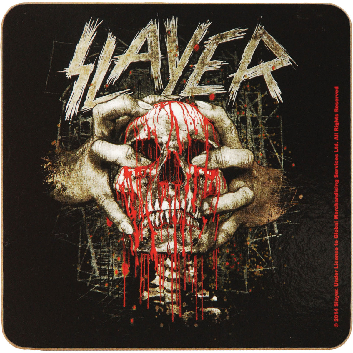 Slayer Skull Clench Coaster Front