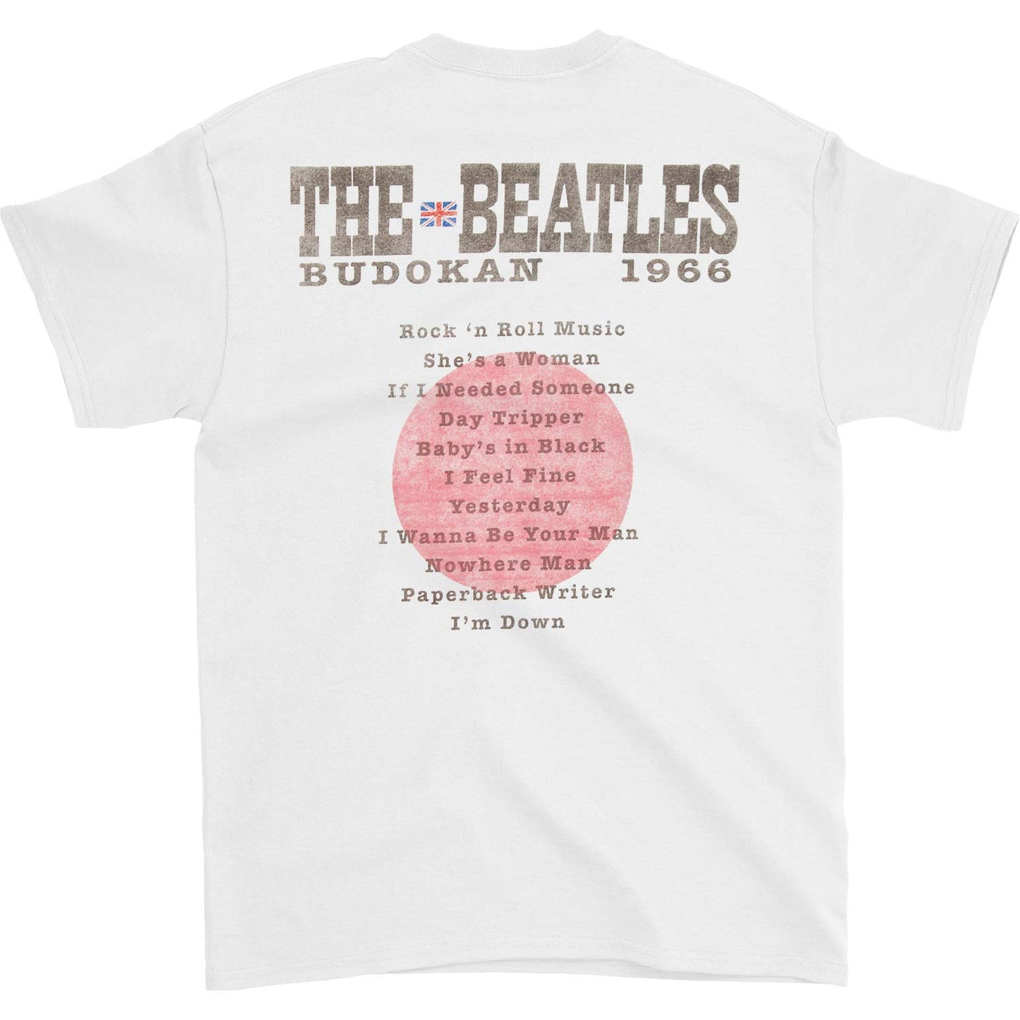 Beatles Budokan Set List T-shirt Back