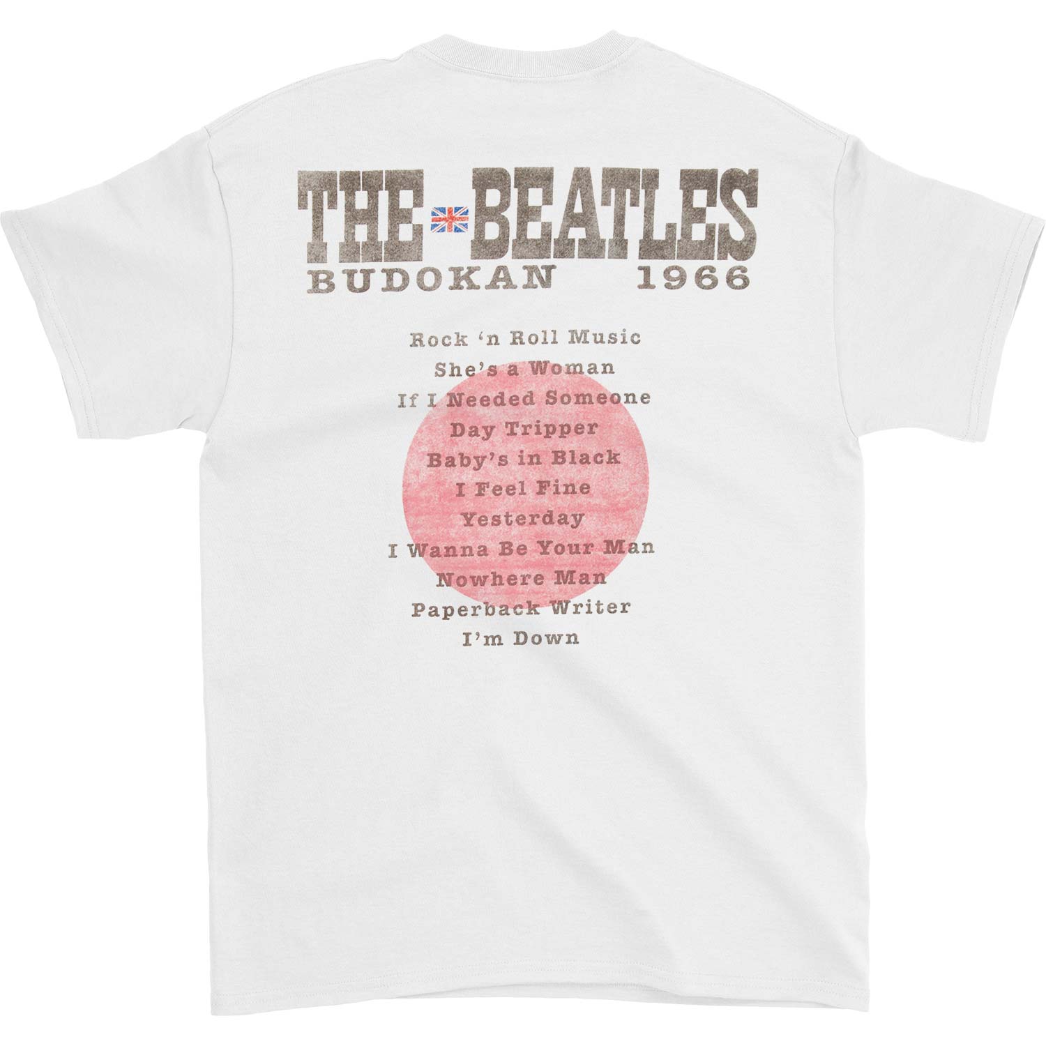 Beatles Budokan Set List T-shirt Back