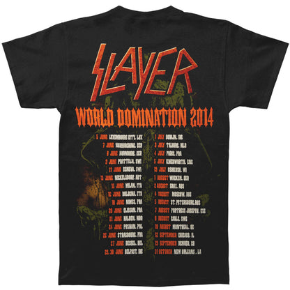 Slayer Soldier Cross 2014 Dates (Ex-Tour With Back Print) Slim Fit T-shirt Back