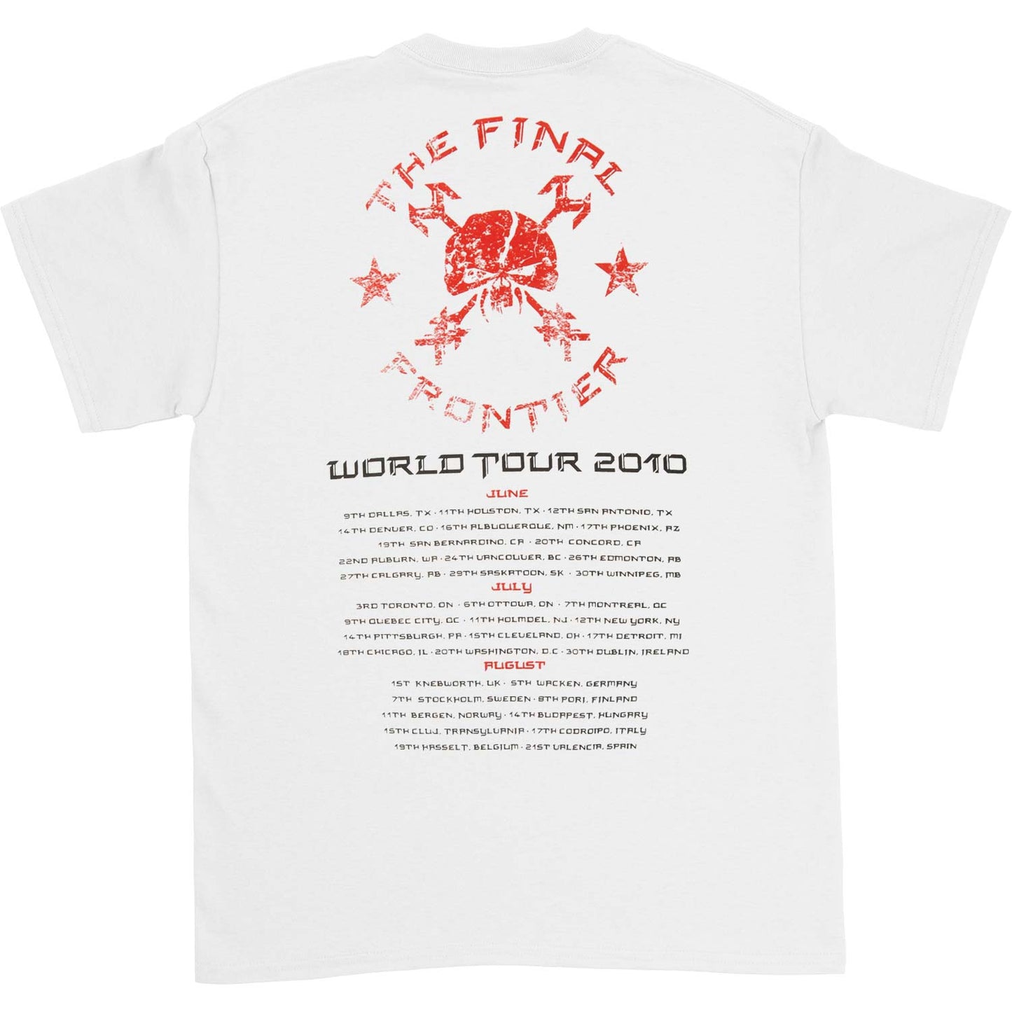 Iron Maiden El Dorado Comics 2010 Tour T-shirt