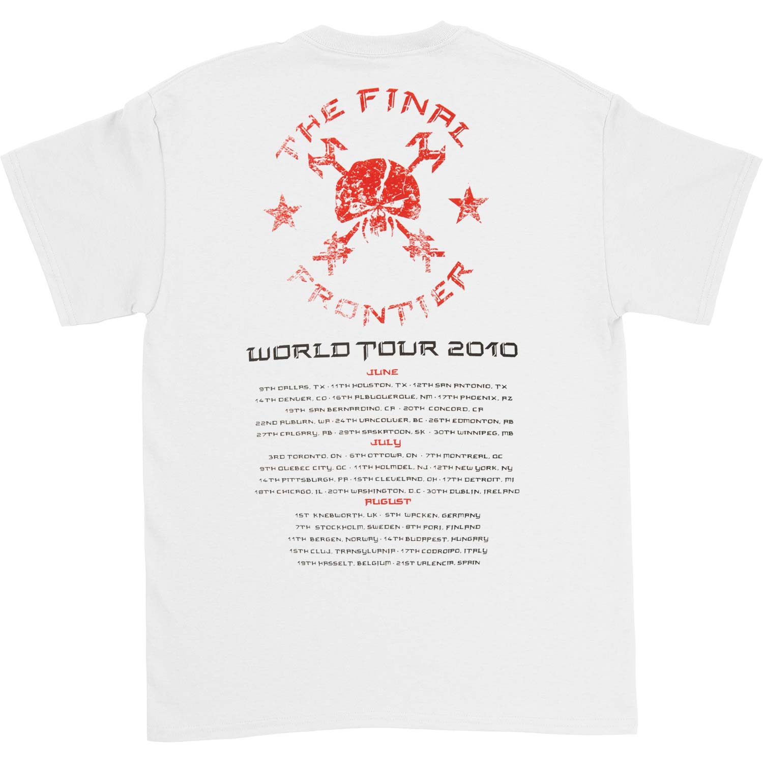 Iron Maiden El Dorado Comics 2010 Tour T-shirt