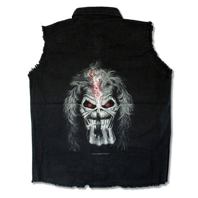 Iron Maiden 2012 North American Tour Sleeveless Denim Vest Work Shirt Back