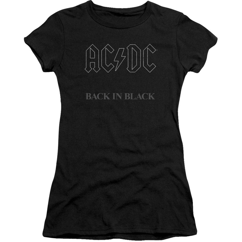 Back In Black Cap Sleeve Junior Top