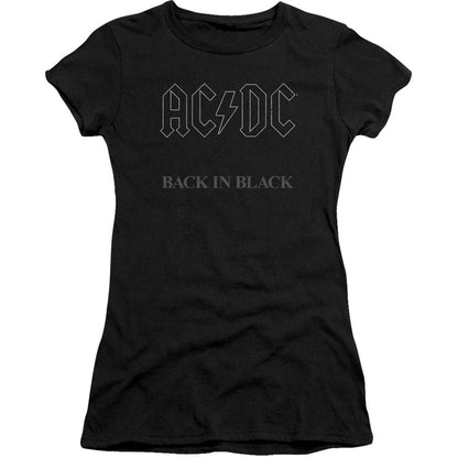 Back In Black Cap Sleeve Junior Top