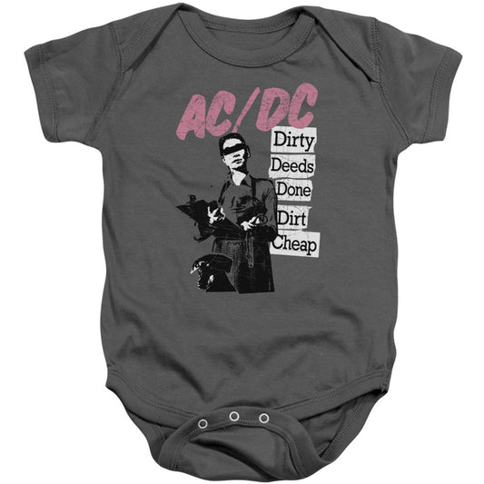 AC/DC Dirty Deeds  100% Cotton Bodysuit Front